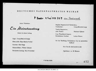 Ein Heiratsantrag