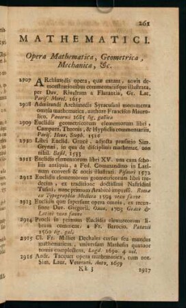 261-304, Mathematici