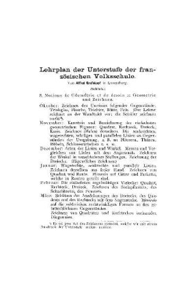 Lehrplan der Unterstufe der französische Volksschule : (Schluß)