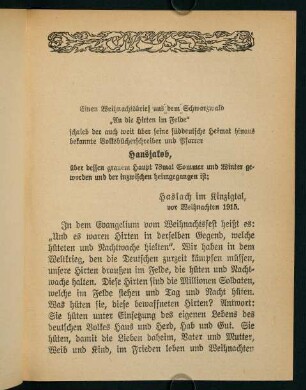 5. Brief: Hansjakob - Meine Mutter