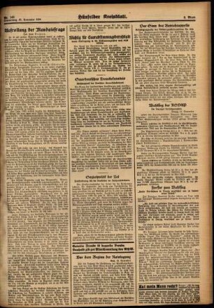 Zweite Ausgabe vom Donnerstag, den 22. November 1934.