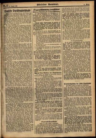 Zweite Ausgabe vom Mittwoch, den 22. August 1934.