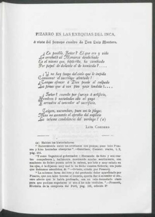 Pizarro en las exequias del Inca