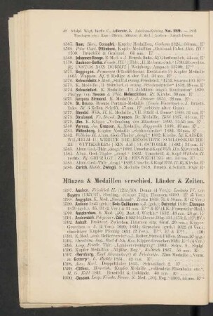 Münzen & Medaillen verschied. Länder & Zeiten