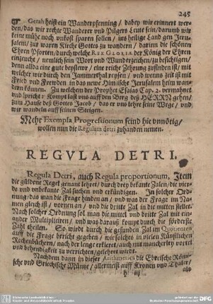REGULA DETRI.