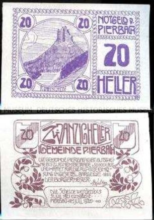 Pierbach, Oberösterreich 20 Heller