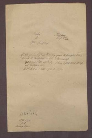 Zwei Zinsquittungen der Kaplanei Neuenburg gegenüber der Herrschaft Rötteln