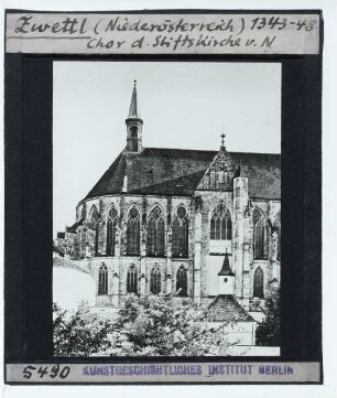 Zwettl, Zistezienserkloster, Stift,Zwettl, Stiftskirche : Außenansicht, Chor von N