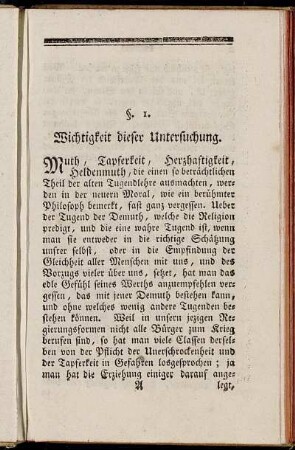 §. 1. Wichtigkeit dieser Untersuchung