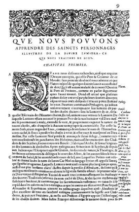 [Premier Cantique.] Que Nous Pouvons Apprendre Des Saincts Personnages Illustrez De La Divine Lumiere [...]