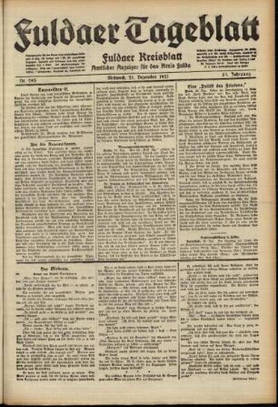 Ausgabe vom Mittwoch, den 21. Dezember 1921.