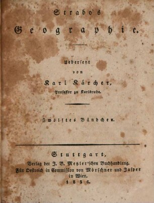 Strabo's Geographie. 12