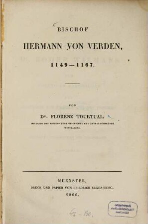Bischof Hermann von Verden, 1149 - 1167