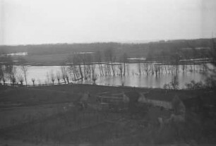 Überschwemmte Flussauen : Blick über die überschwemmten Auen der Weißen Elster