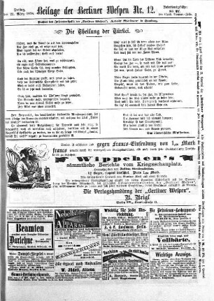 Beilage der Berliner Wespen Nr. 12