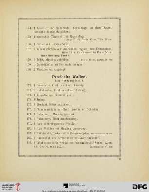 Persische Waffen (Nr. 171-189)