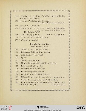 Persische Waffen (Nr. 171-189)