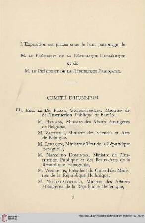 Comité d'honneur