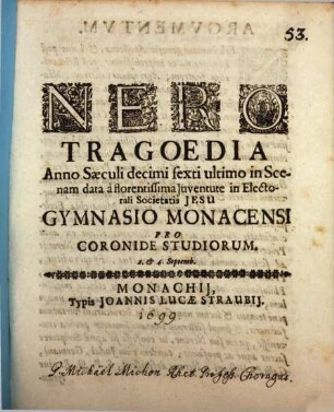Nero : Tragoedia ; [Periocha]