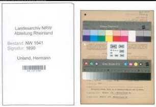 Entnazifizierung Hermann Unland , geb. 21.09.1890 (Buchhalter)