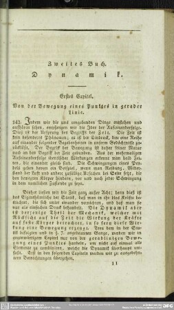 Zweites Buch. Dynamik