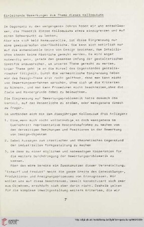 Einleitende Bemerkungen zum Thema dieses Kolloquiums