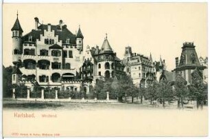 Karlsbad. Westend mit Villa Ritter (1897) und Evangelischem Hospiz (1897-1899)