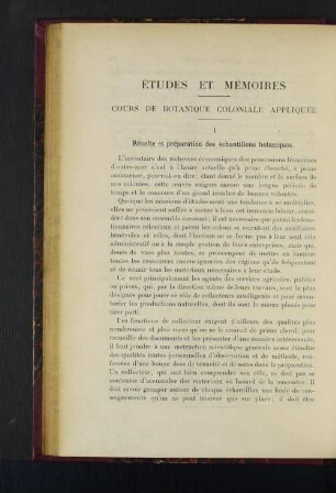 Études Et Mémoires.
