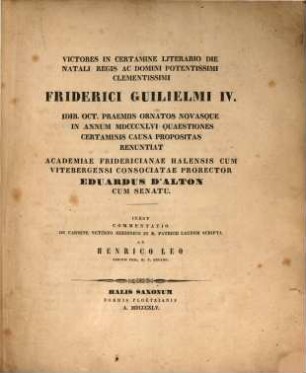 Commentatio de carmine vetusto hibernico in S. Patricii laudem scripta : (Mit handschriftlichen Bemerkungen von Zeuss)