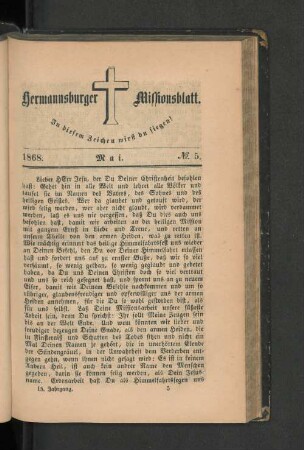 No. 8. Mai. 1868.