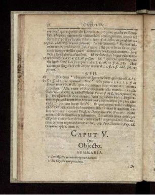 Caput V. De Obiecto