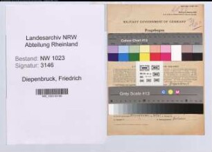 Entnazifizierung Friedrich Diepenbruck , geb. 21.05.1903 (Staedt.Arbeiter)