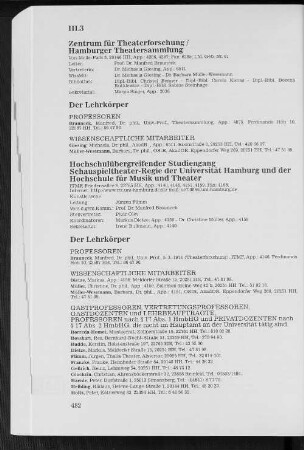 Zentrum für Theaterforschung / Hamburger Theatersammlung