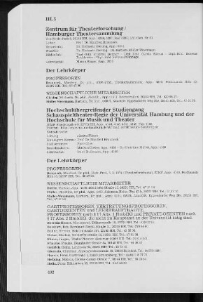 Zentrum für Theaterforschung / Hamburger Theatersammlung