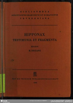 Hipponactis testimonia et fragmenta