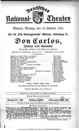 Don Carlos, Infant von Spanien