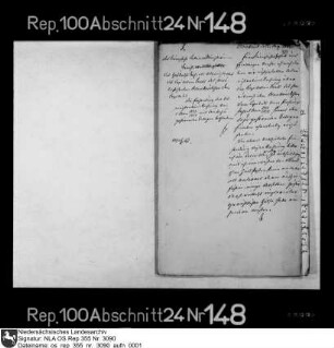 Rechnung über Einnahme und Ausgabe an Aktiv- und Passivkapitalien und Zinsen des vormaligen Osnabrückschen Domkapitels