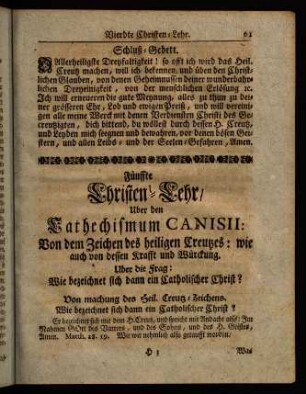 61-76, Fünffte Christen-Lehr, [...]