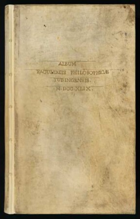 Matricula facultatis artium : Album Facultatis Philosophicae Tubingensis 1749