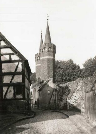 Stargard, Mühlentor : Stargard (Stargard/Polen). Mühlentor und Stadtmauer