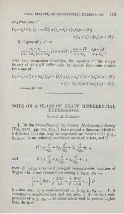 Note a class of exact differential expressions.