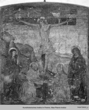 Kreuzigung mit den Heiligen Klara und Franziskus