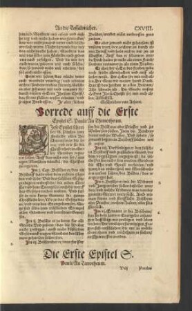 Die Erste Epistel S. Pauli/ An Thimotheum.