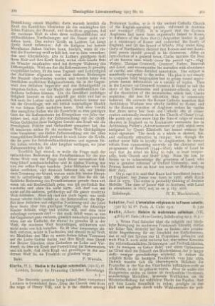 310-312 [Rezension] Houtin, Albert, Histoire du modernisme catholique