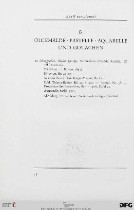 B. Ölgemälde, Pastelle, Aquarelle und Gouachen (Nr. 16-28)