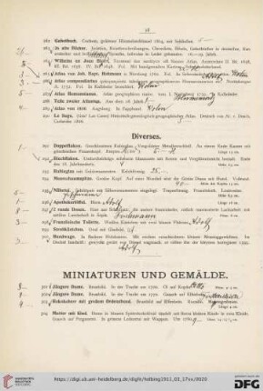 Diverses (Nr. 291-300)