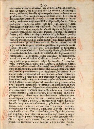 Decretum quo prohibetur cuilibet in posterum libros ... typis imprimere