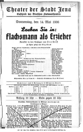 Flachsmann als Erzieher