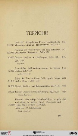 Teppiche (Nr. 641-703)