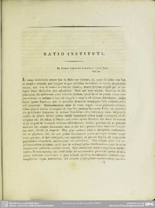 Ratio instituti